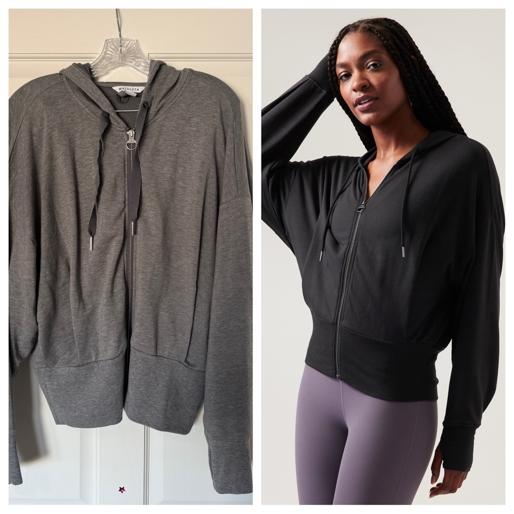 Athleta Balance Sweatshirt Hoodie in Gray